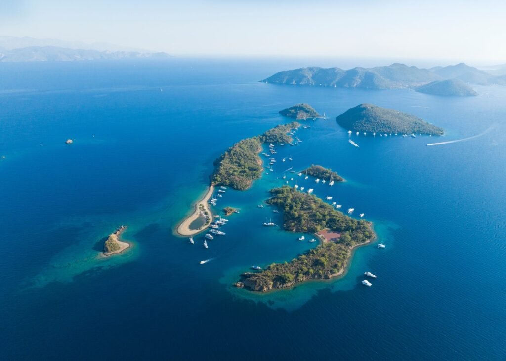 Gocek,Islands,Drone,Photo,,Gocek,Fethiye,,Mugla,Turkey